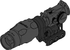 Spuhr RDF-20225K Aimpoint T-2 Magnifier Mount H57mm/2.25"